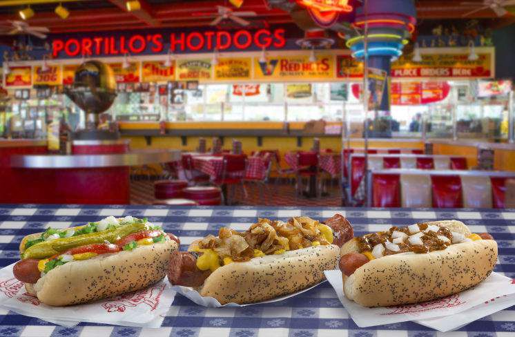 PORTILLOS Heart Dog STICKER decal chicago dog hot dog italian beef 