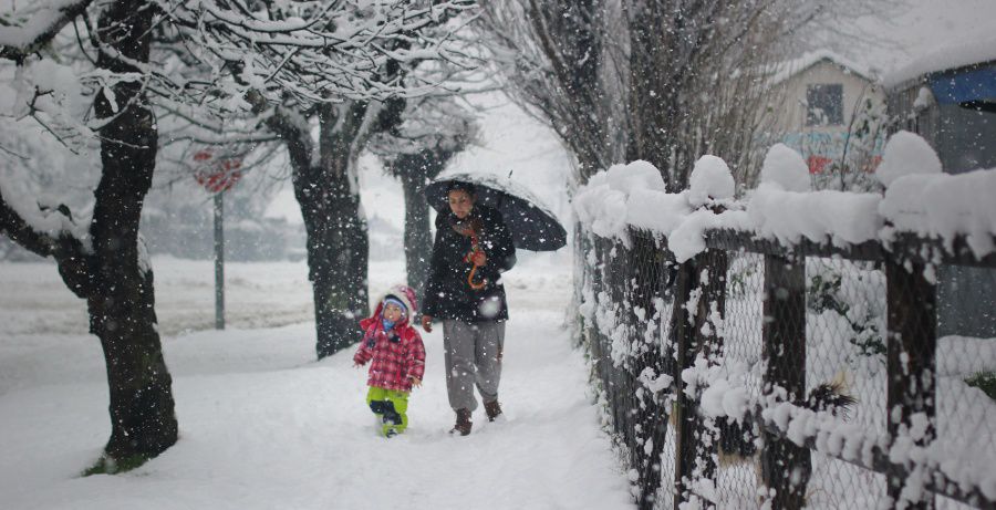 Primera nevazon en la Region de Aysen