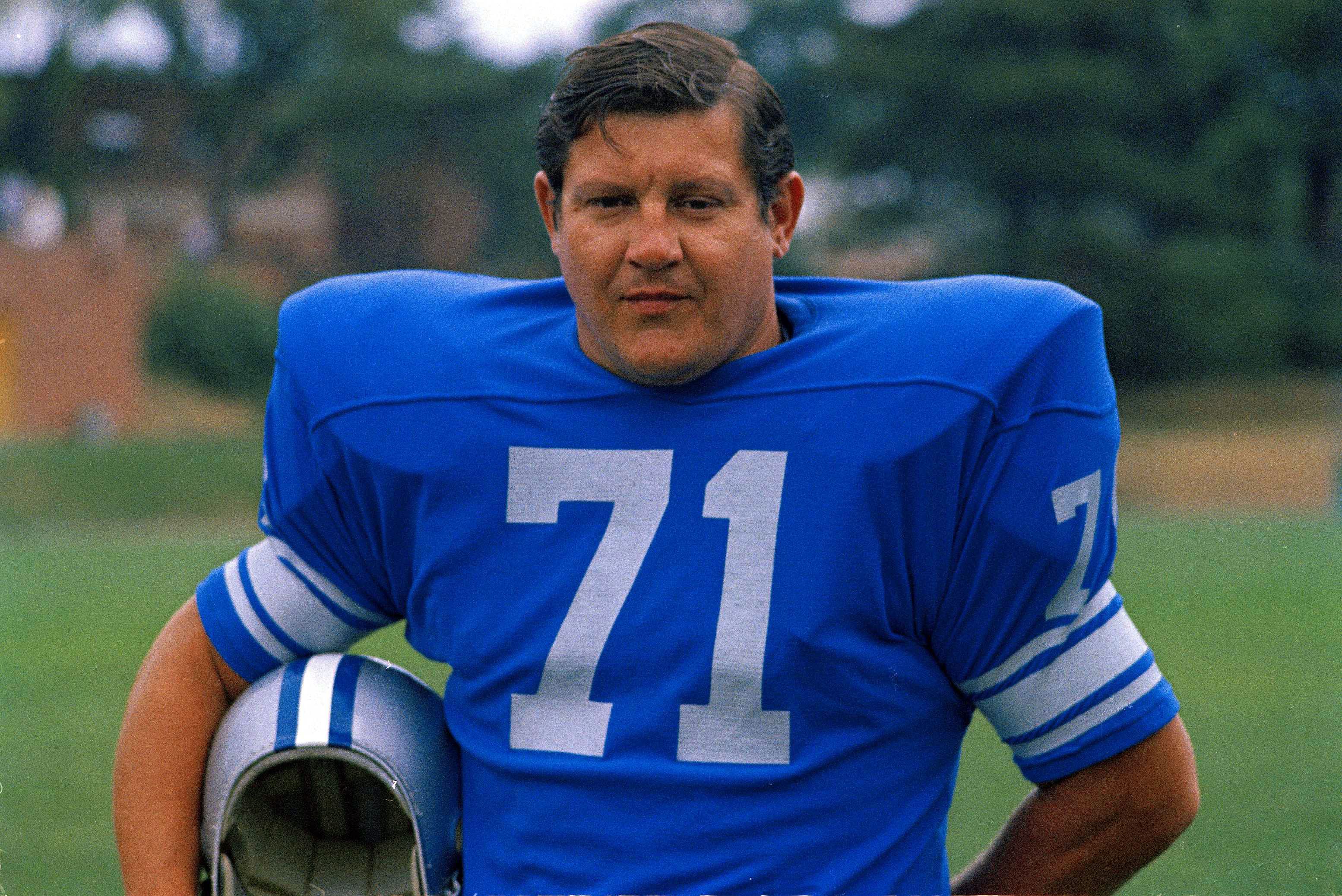 Alex Karras Detroit Lions Long Sleeve Throwback Football Jersey