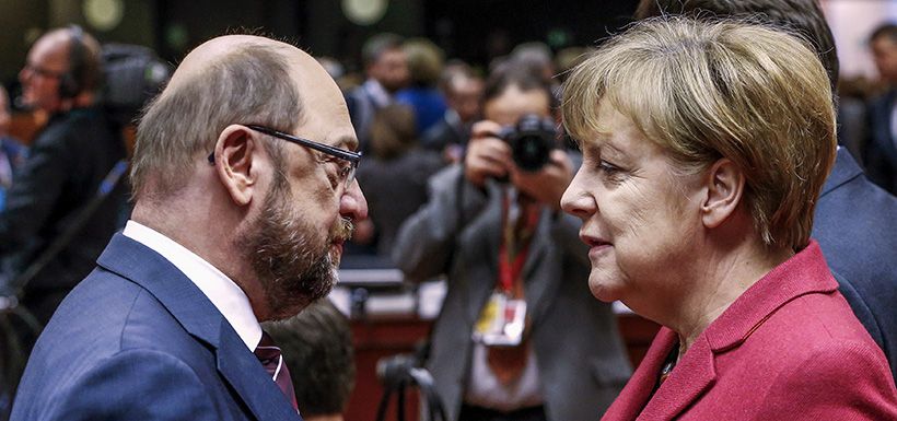 Schulz y Merkel