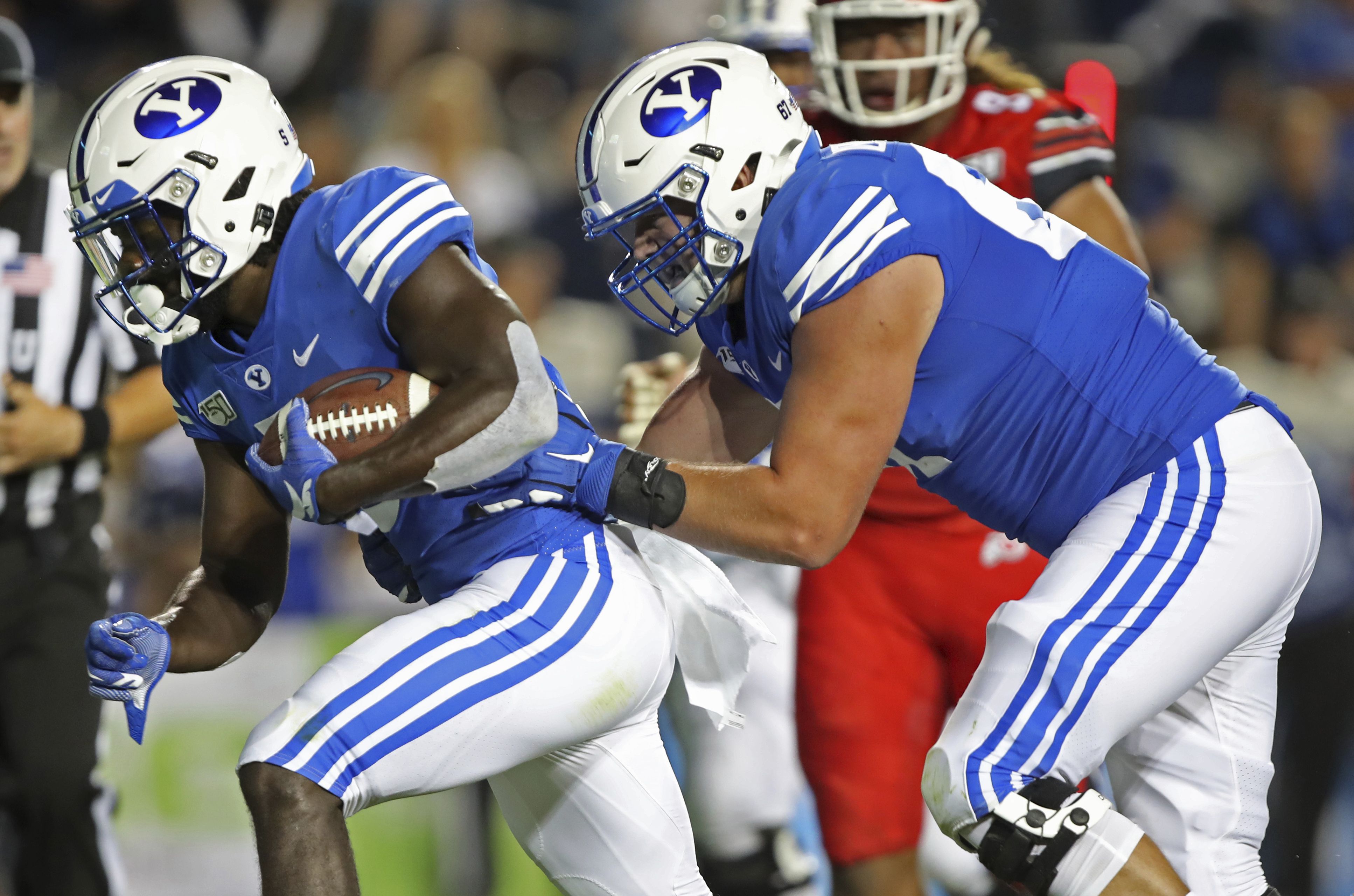 BYU's O-line looking to improve from last season's performance, building  stronger chemistry through pandemic