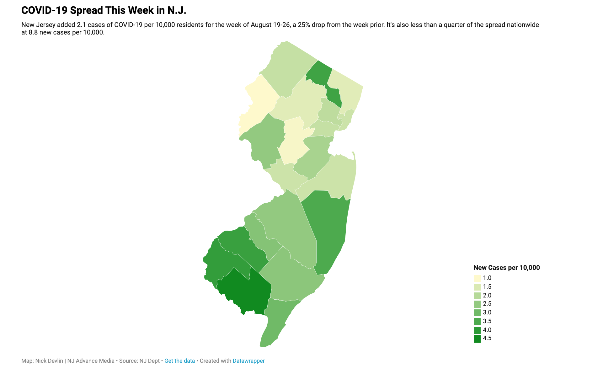 N J Is Way Ahead Of U S In Slowing Covid 19 Spread See Where Your County Stands Nj Com