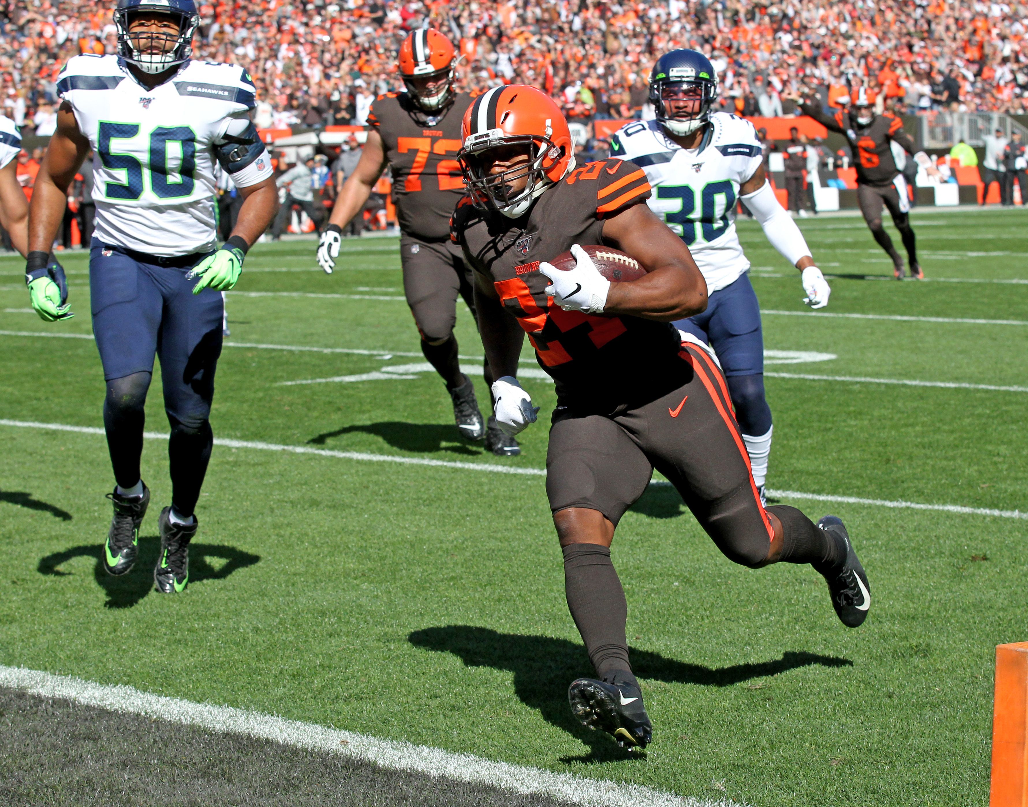 Cleveland Browns faced 4th and goal vs. the Seahawks with 10:43 to play,  and then craziness ensued 