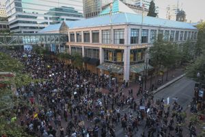 Photos: Damage to downtown Portland after overnight riot