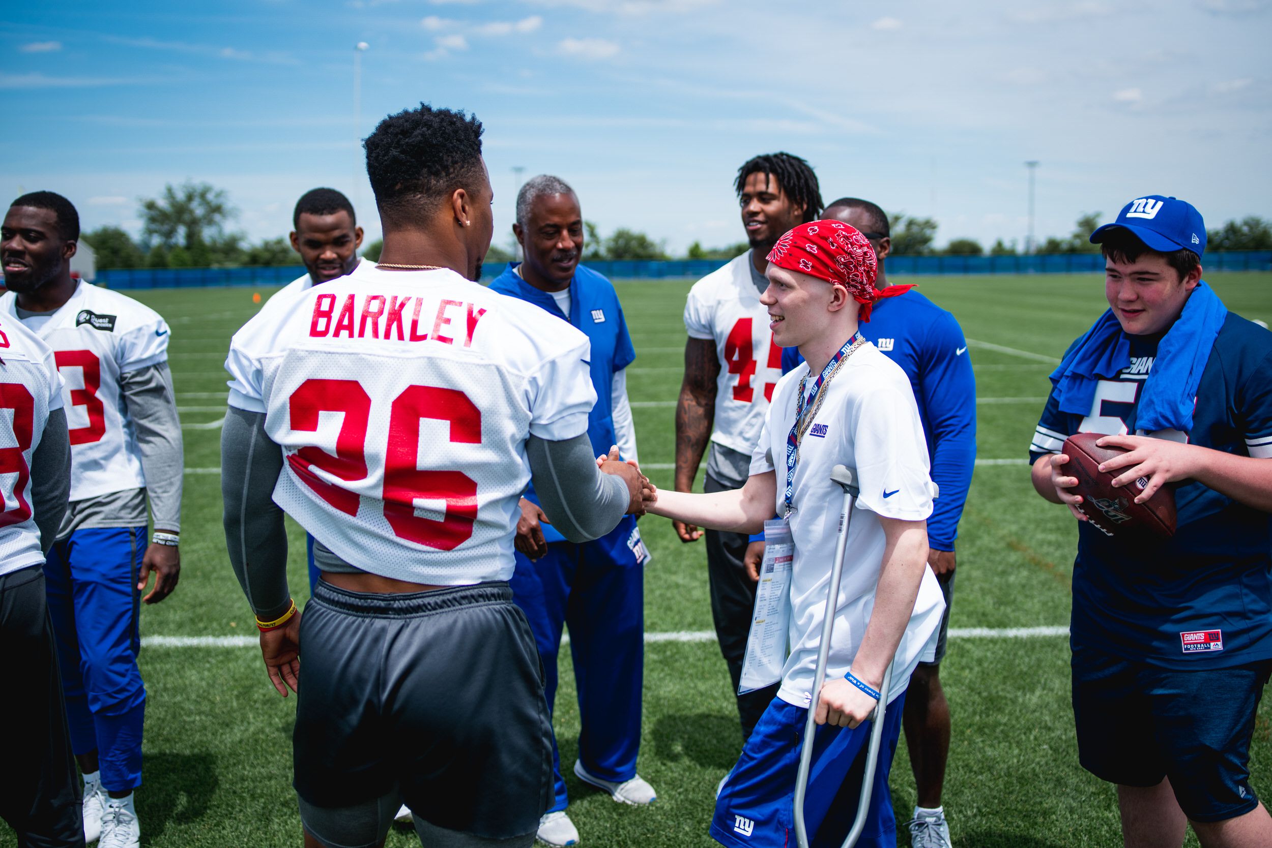 New York Giants Home Game Jersey - Saquon Barkley - Youth