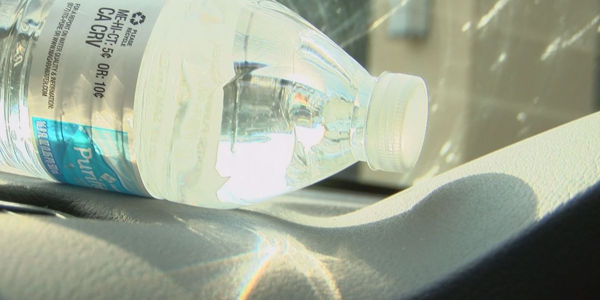 Water bottle thrown at moving car causes damage on HWY 98