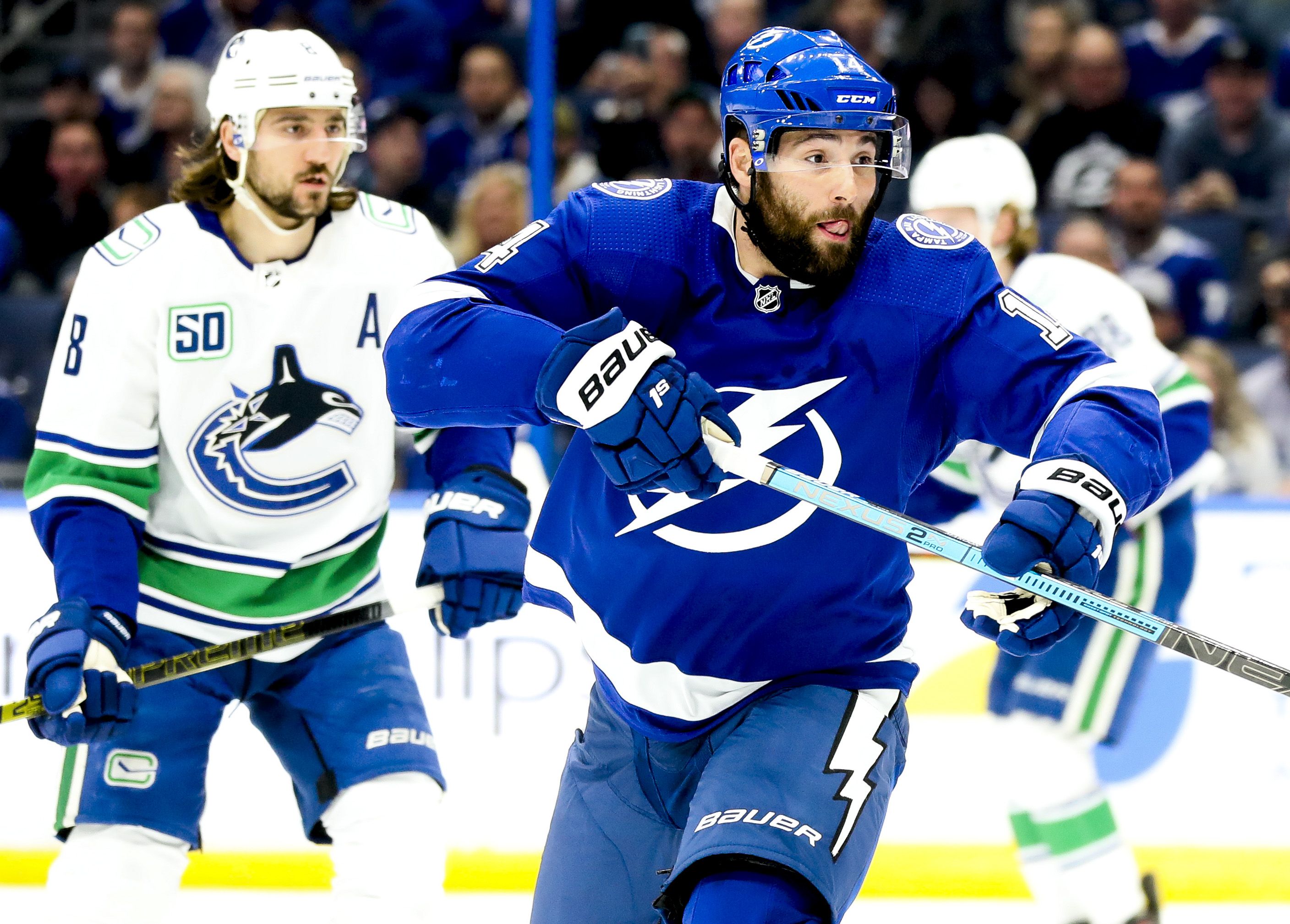 Carter Verhaeghe scores first NHL goal as Lightning blow out Sharks