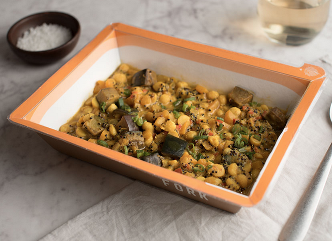 Curry garbanzos quinoa