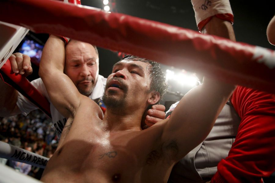 Manny Pacquiao tras su triunfo frente a Broner.