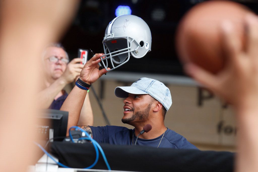 Dak Prescott Dallas Cowboys Signed Autographed Football Visor w