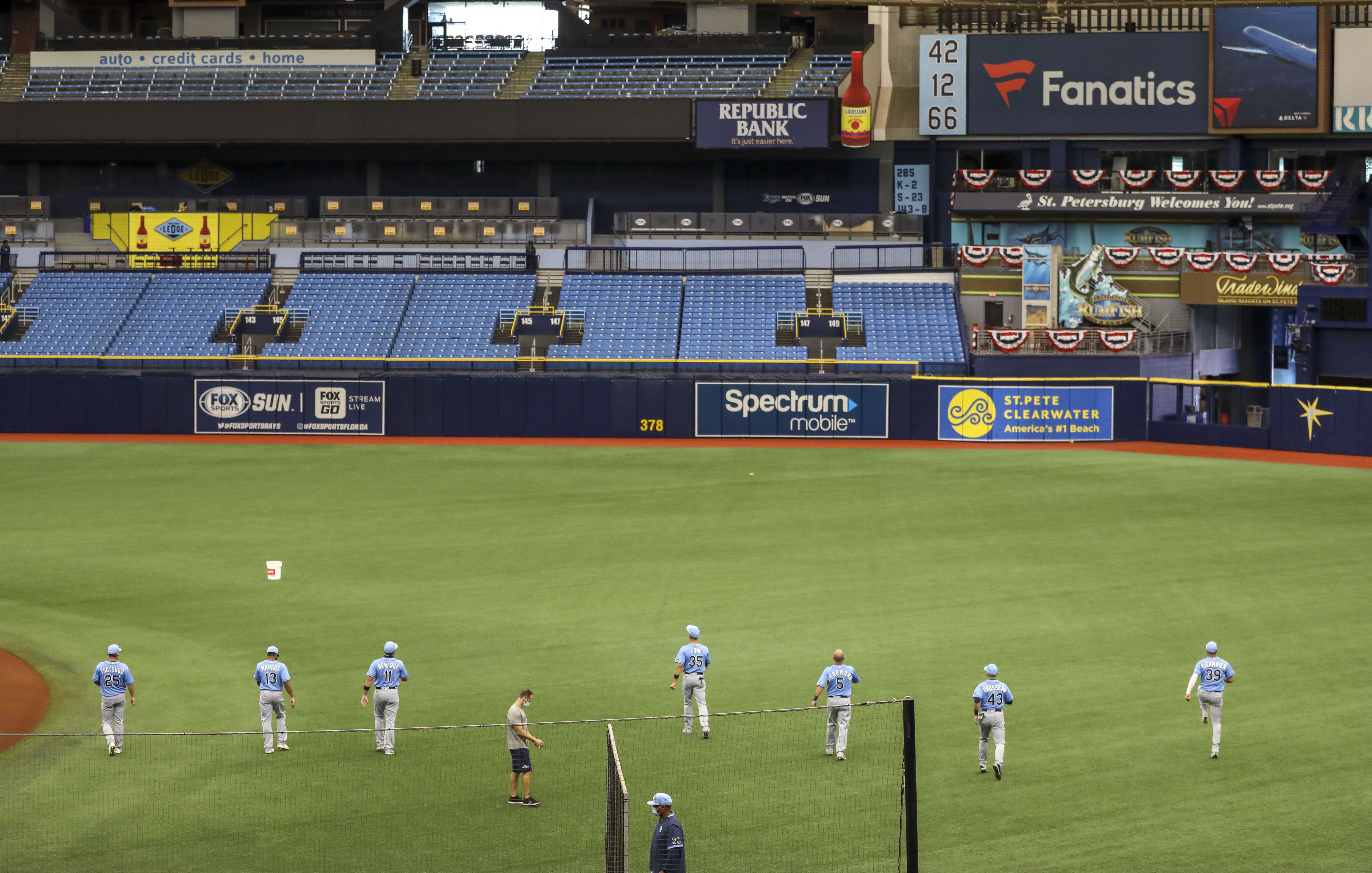 July 21, 2018 Tampa Bay Rays - DJ Kitty Mascot Head - Stadium