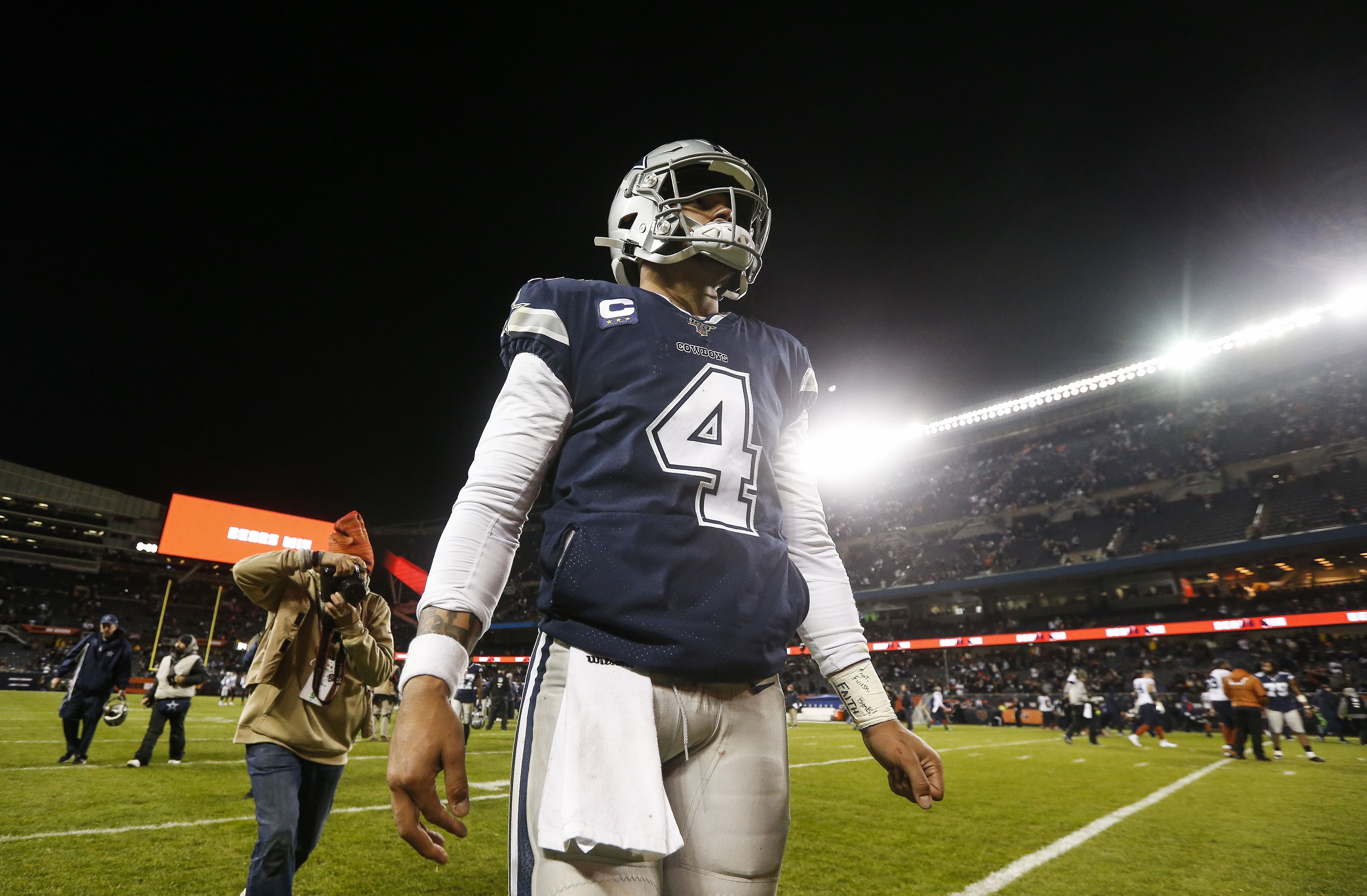 Dallas Cowboys Quarterback Dak Prescott Models Texas Rangers Nike