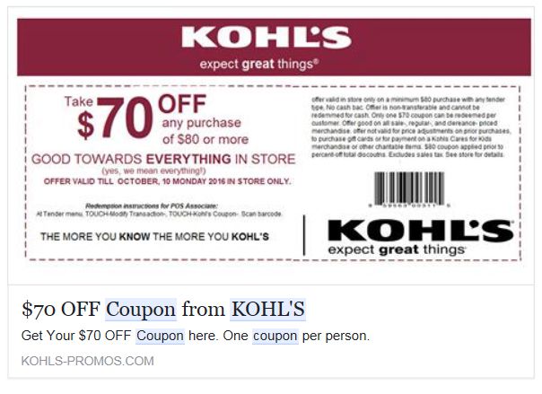 Do not share this Kohl's $75 coupon circulating on Facebook