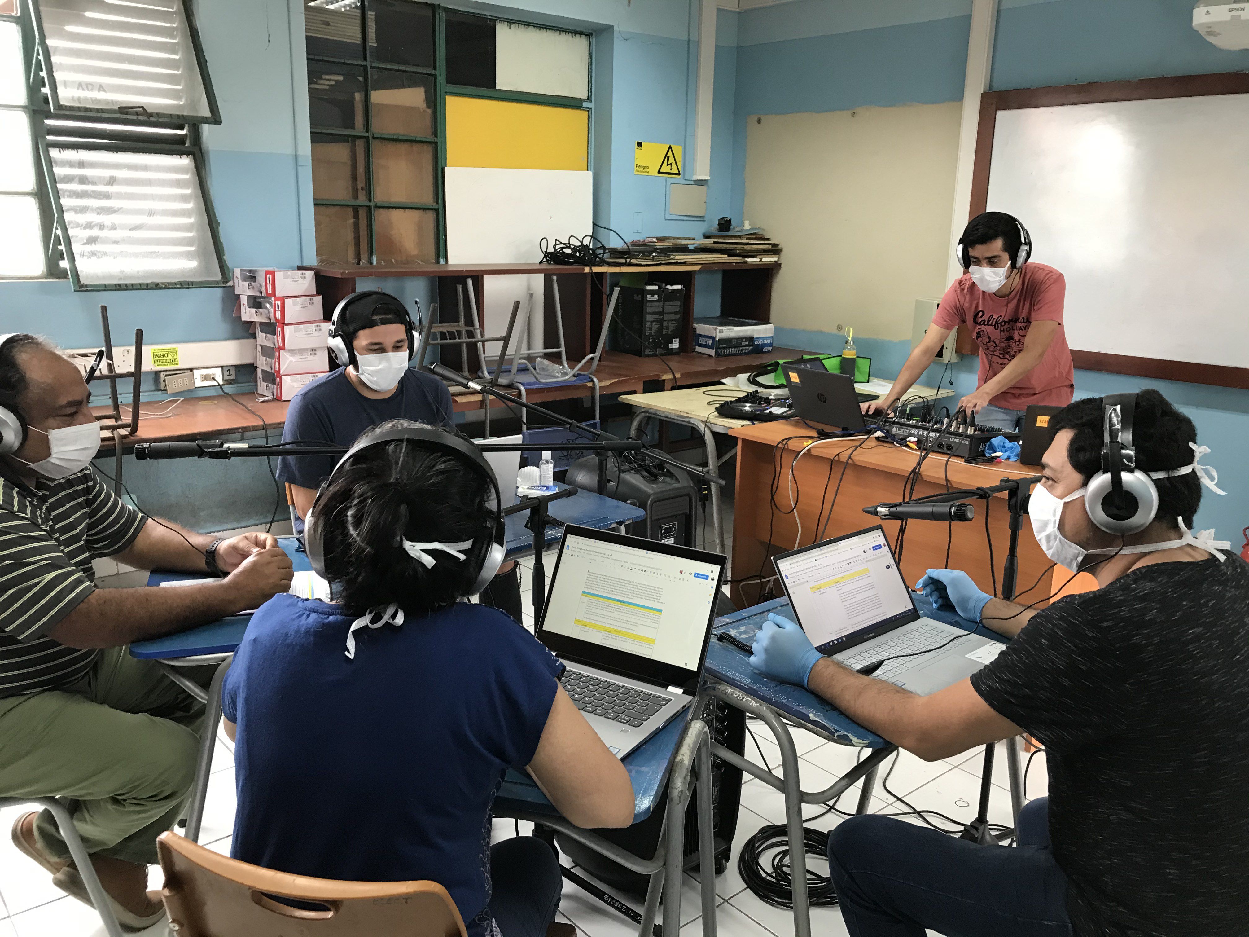 El estudio de grabación del Liceo Bicentenario Pablo Neruda