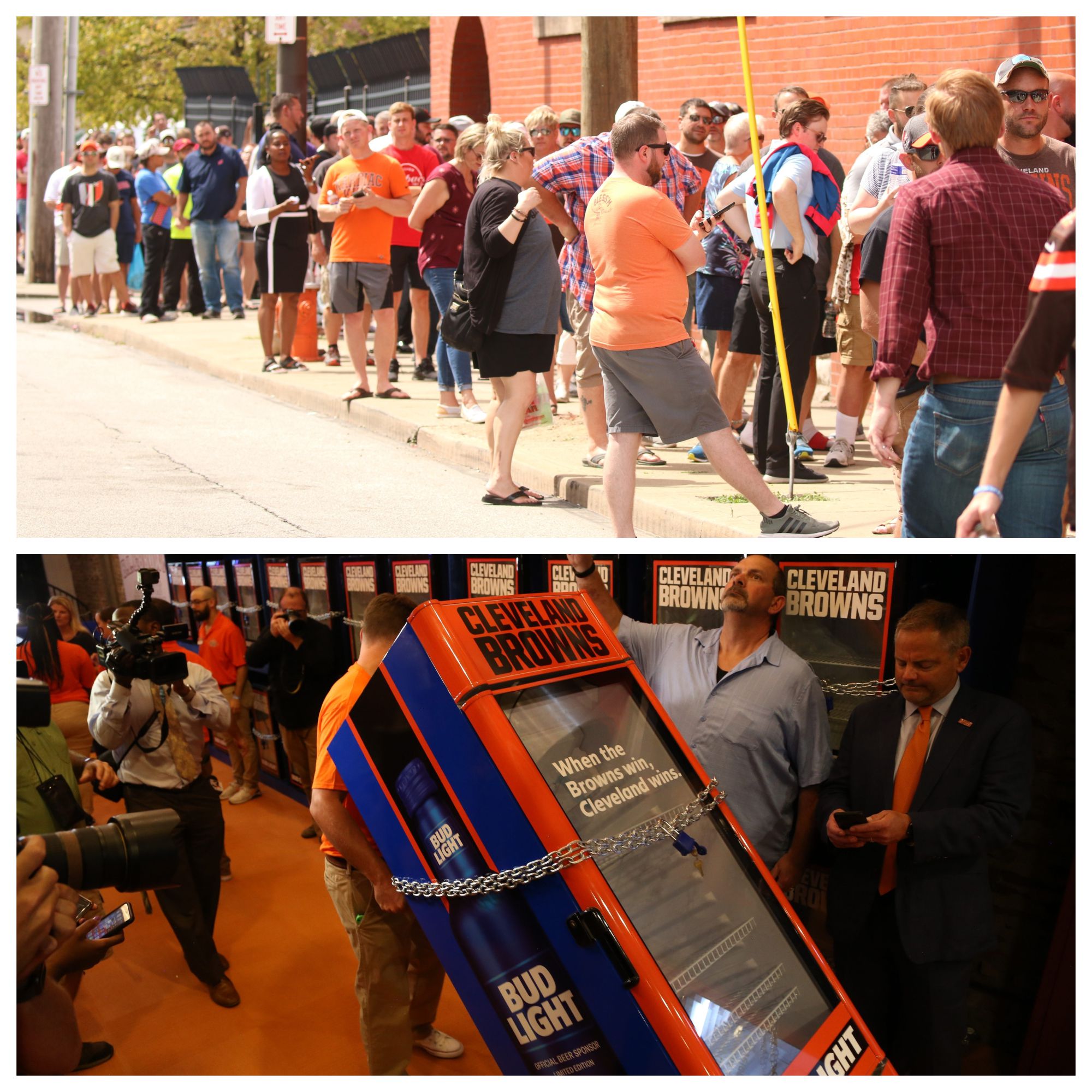 Bud Light places victory fridges in Cleveland bars