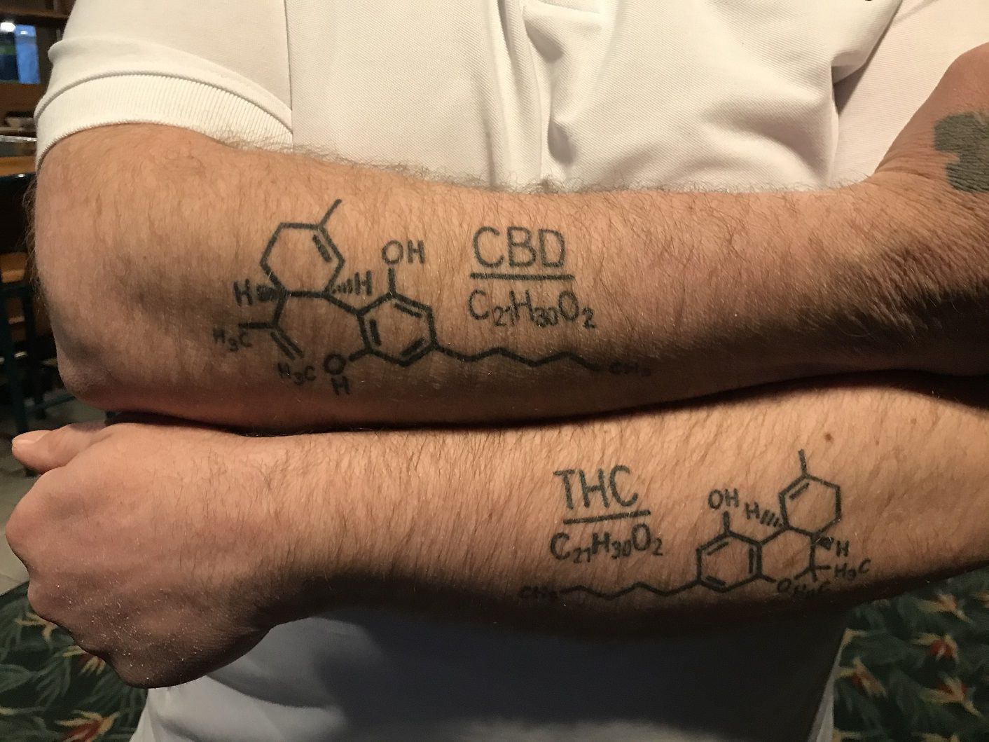 weed molecule tattoo