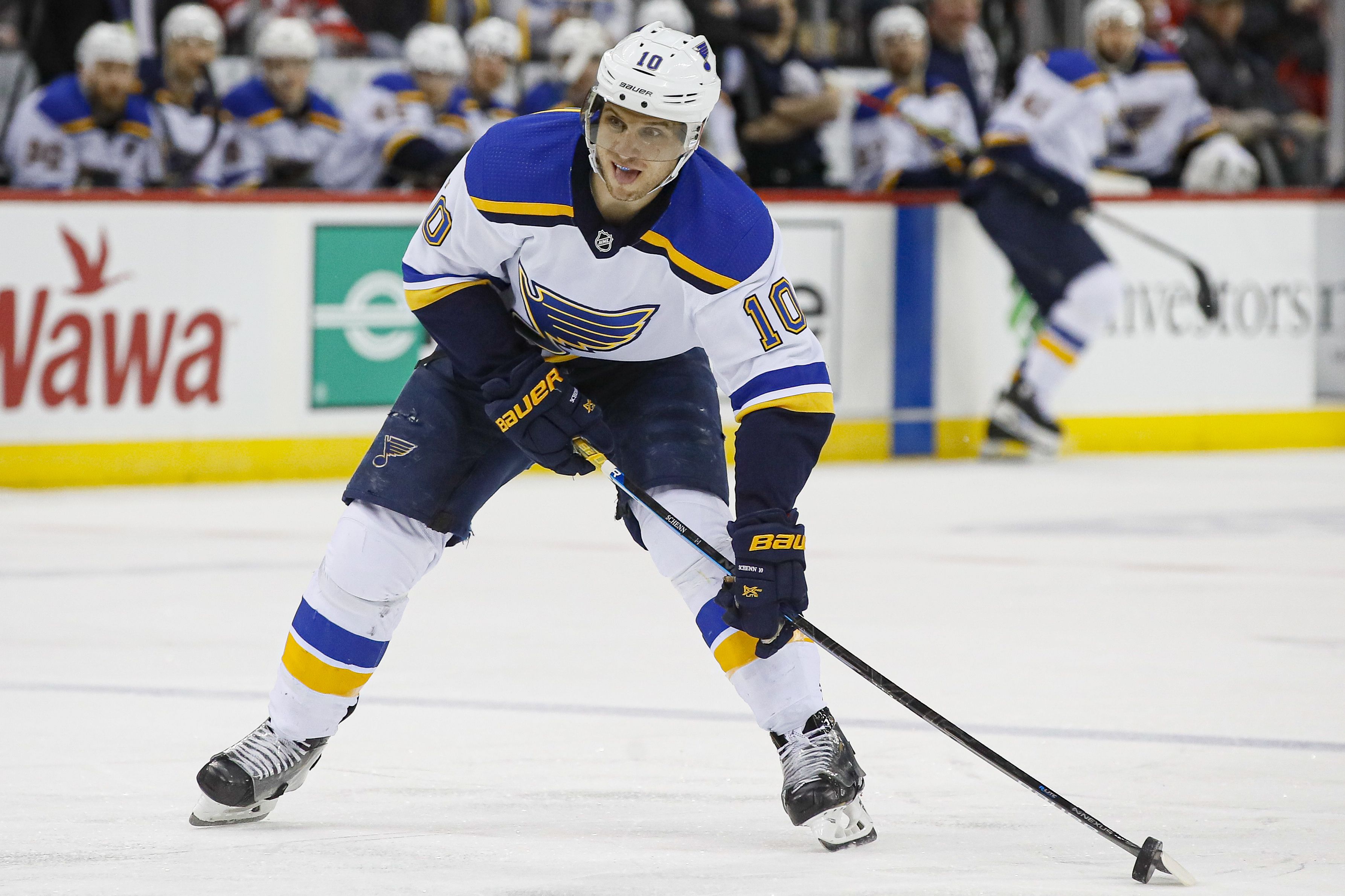 St. Louis Blues Brayden Schenn 10 Home 2022 Stanley Cup Playoffs