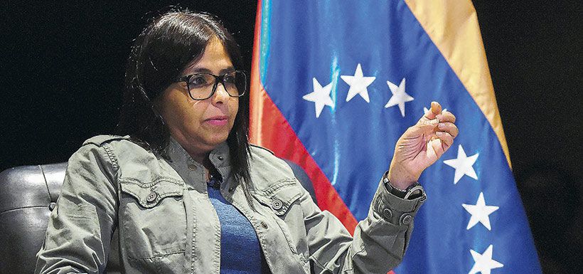 La ex canciller venezolana Delcy Rodríguez, el sábado en Caracas.