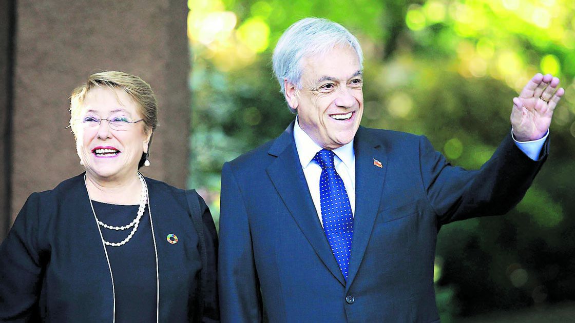 Michelle Bachelet visita a Sebastian Piñera