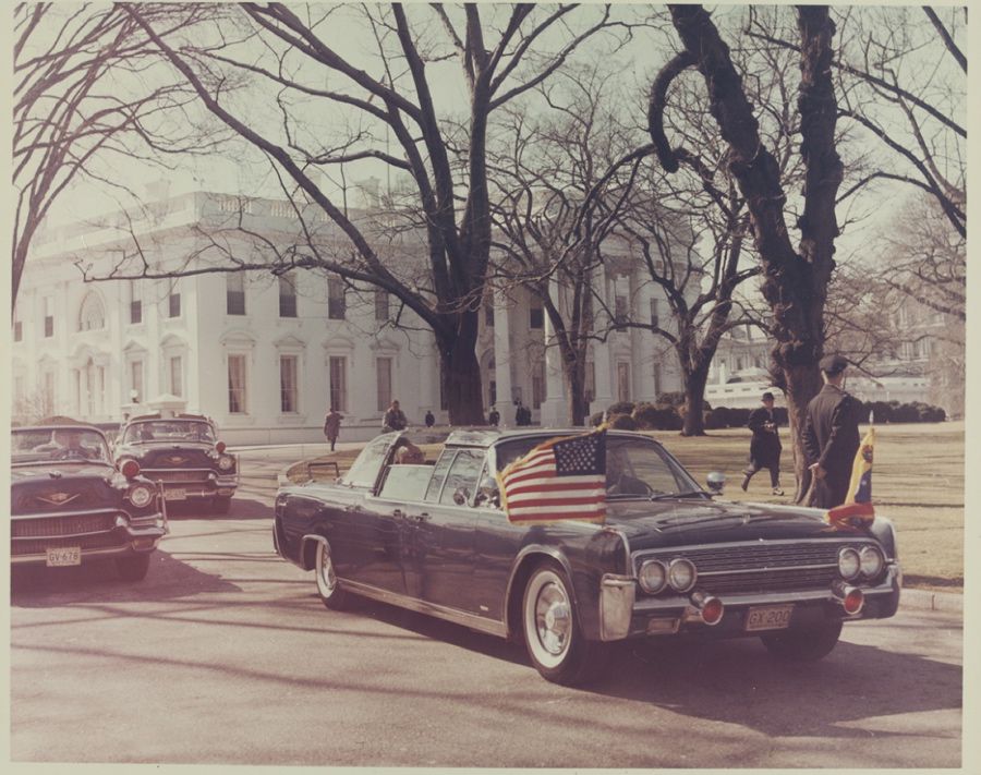 President John F Kennedy in Presidential limousine in Berlin New 8x10 Photo 