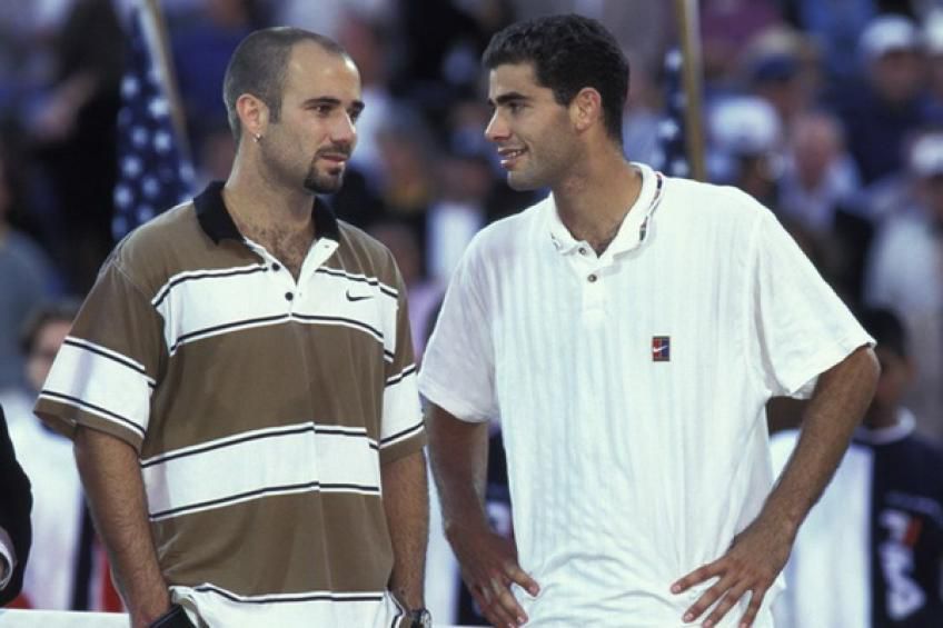 Agassi y Sampras  en Miami 1995