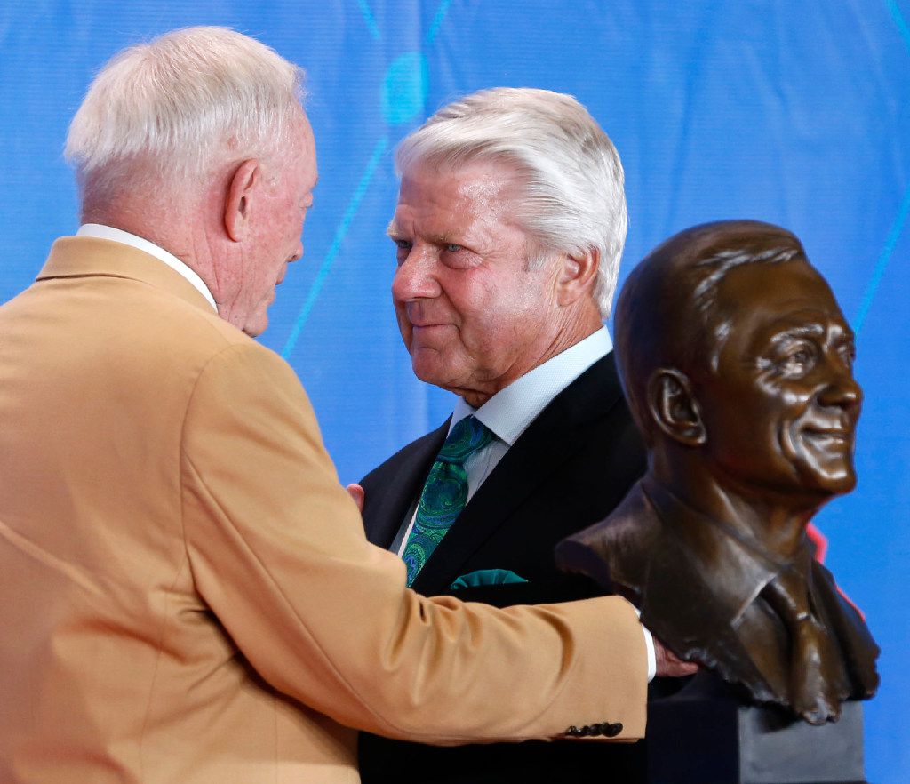 President Bill Clinton Jerry Jones Jimmy johnson and Troy Aikman